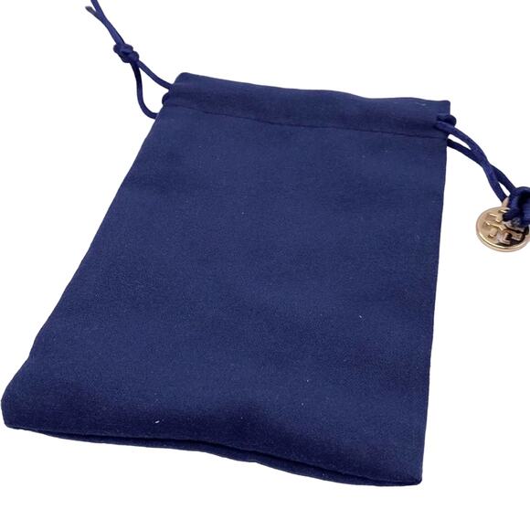 New Tory Burch Gold Miller Logo Hoop Earrings - Picture 5 of 5